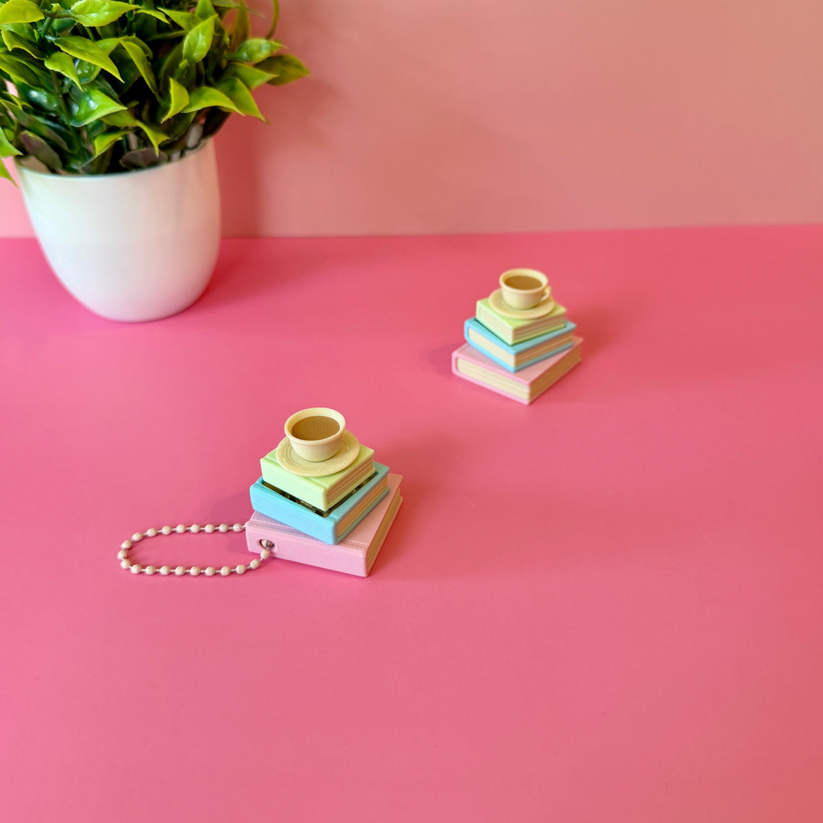 Pastel Book Stack Coffee | Keyboard Fidget | Click Fidget | 3D Printed Clicker