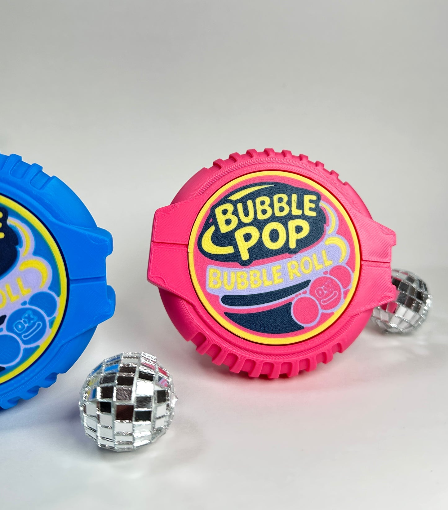 Bubble Gum Roll Fidget Clicker Keychain