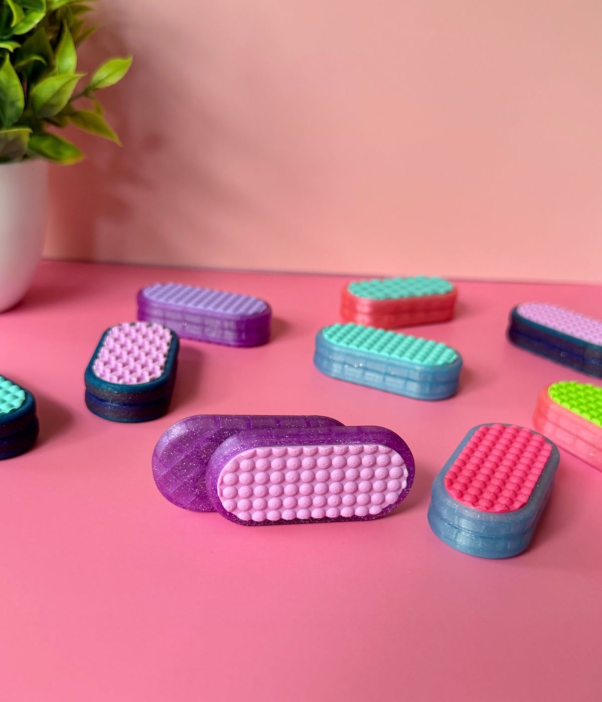 Mystery Oval Fidget Sliders Dual Sided Texture
