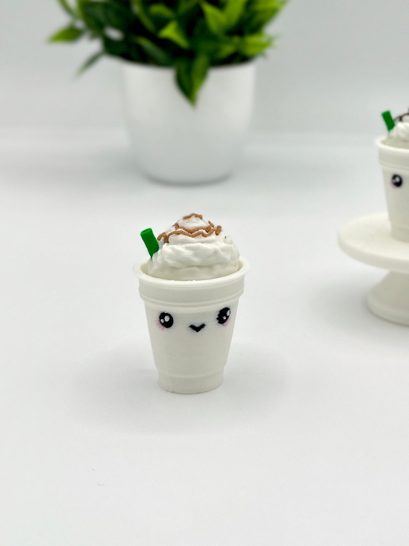 Frappe Coffee Clicker Keychain | Keyboard Fidget | Click Fidget | 3D Printed Clicker