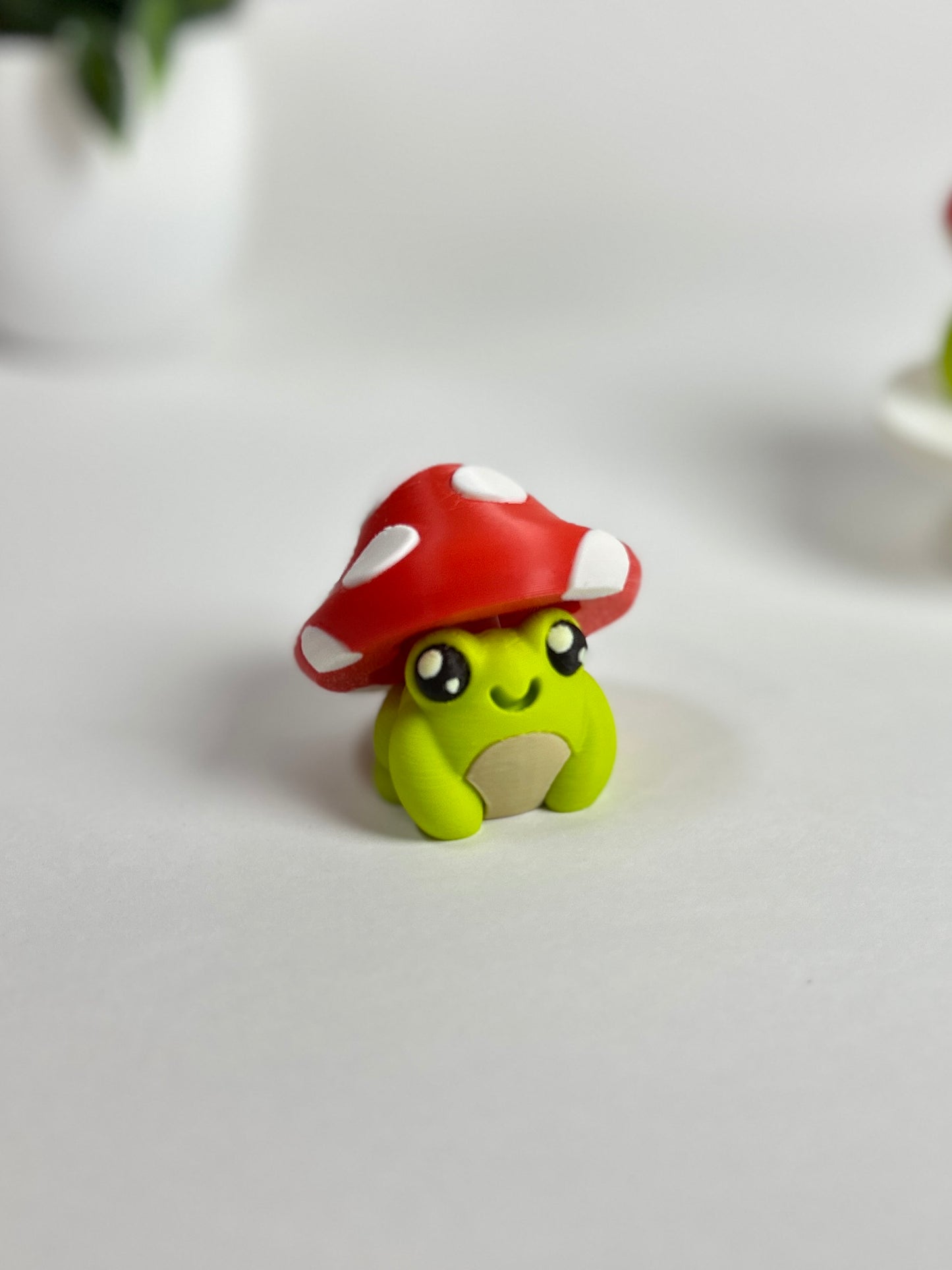 Frog with Toadstool Hat | Keyboard Fidget | Click Fidget | 3D Printed Clicker