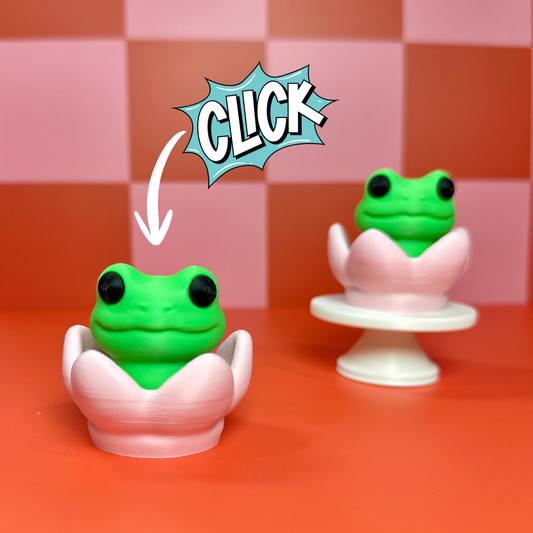 Frog on a Lily Pad Fidget Clicker | 3D Printed Sensory Toy
