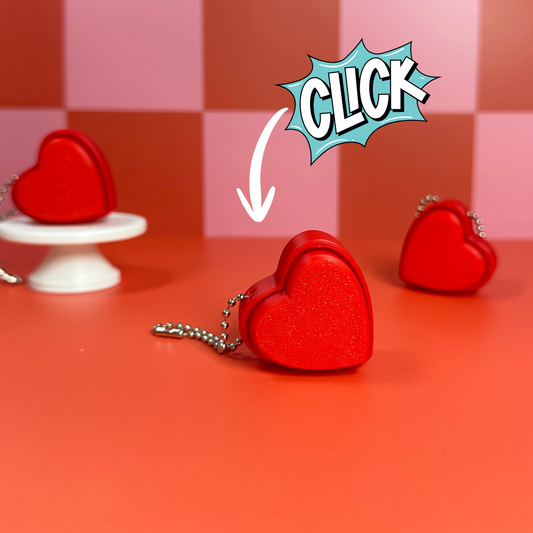 Red Heart | Keyboard Fidget | Click Fidget | 3D Printed Clicker