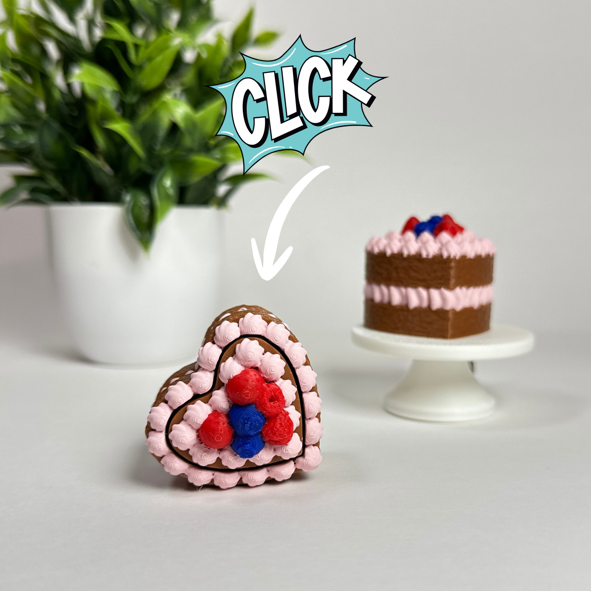Berry Cake | Keyboard Fidget | Click Fidget | 3D Printed Clicker