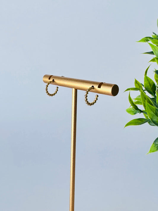 Bubble Mini Huggie Hoops 24K Gold Plated