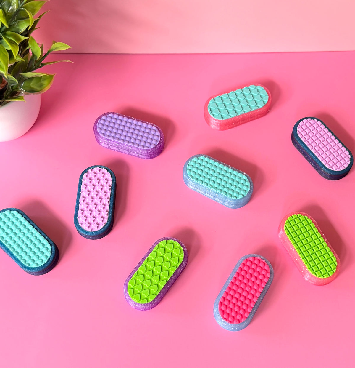 Mystery Oval Fidget Sliders Dual Sided Texture