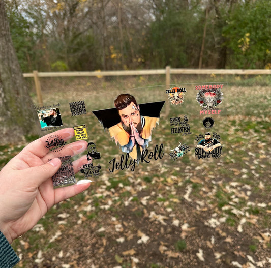 Jelly Roll Singer | DISCONTINUING | UV DTF Can Cup Wrap - Ready to Apply