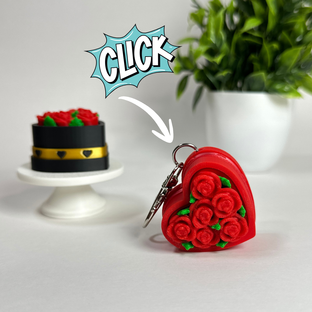 Box of Roses | Keyboard Fidget | Click Fidget | 3D Printed Clicker