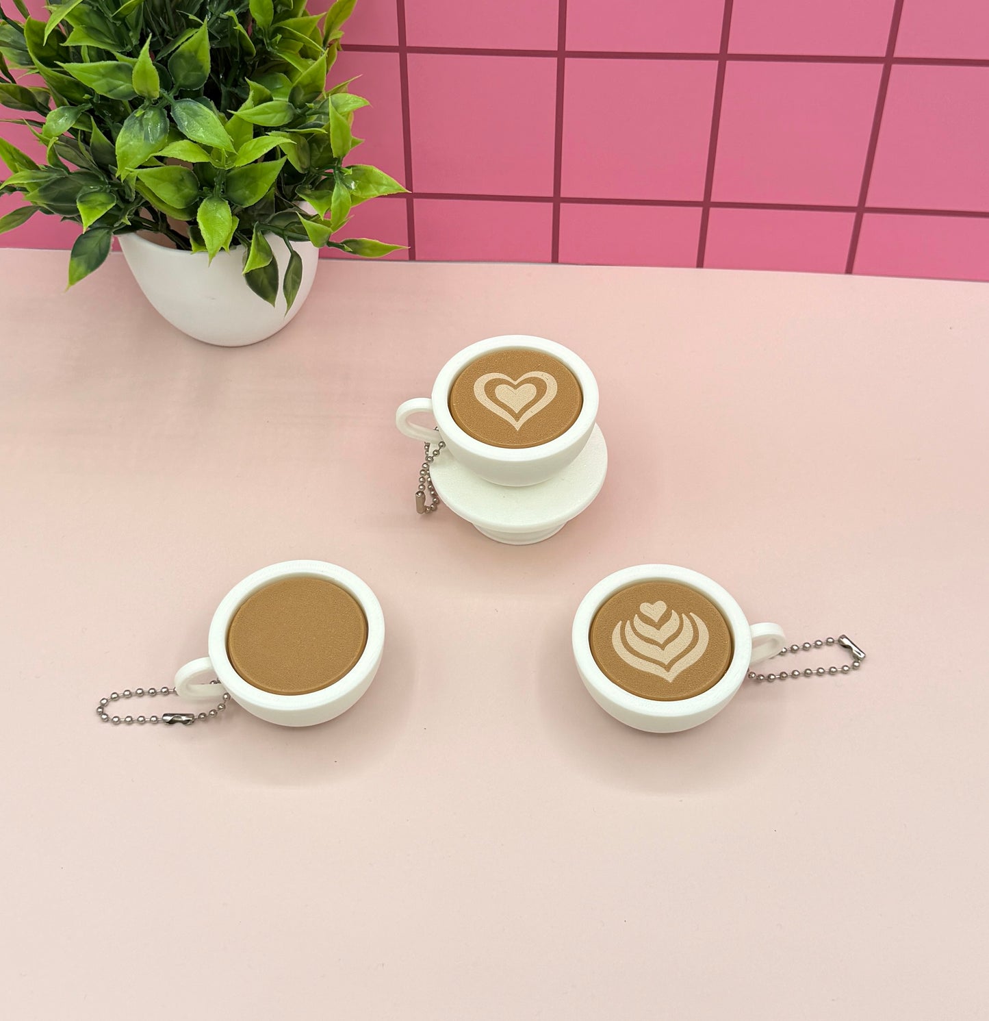 Latte Coffee Fidget Clicker Novelty Collectible