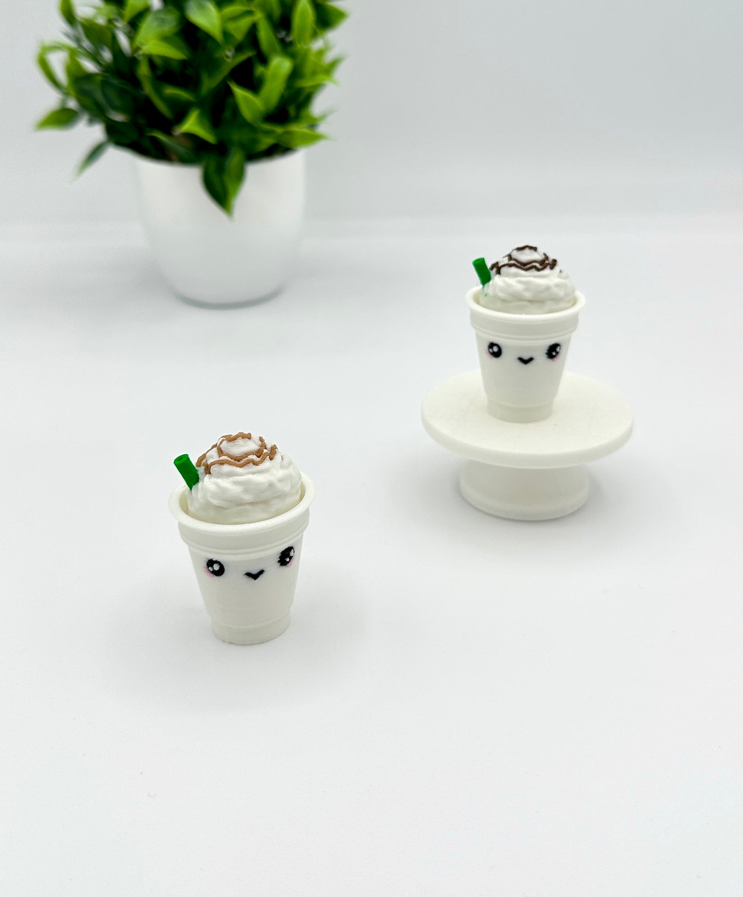 Frappe Coffee Clicker Keychain | Keyboard Fidget | Click Fidget | 3D Printed Clicker