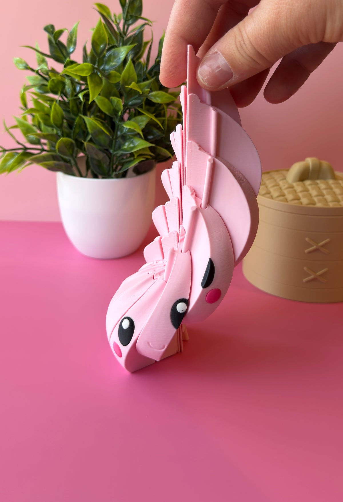 Light Pink Flexi Dumpling Fidget with Storage Case