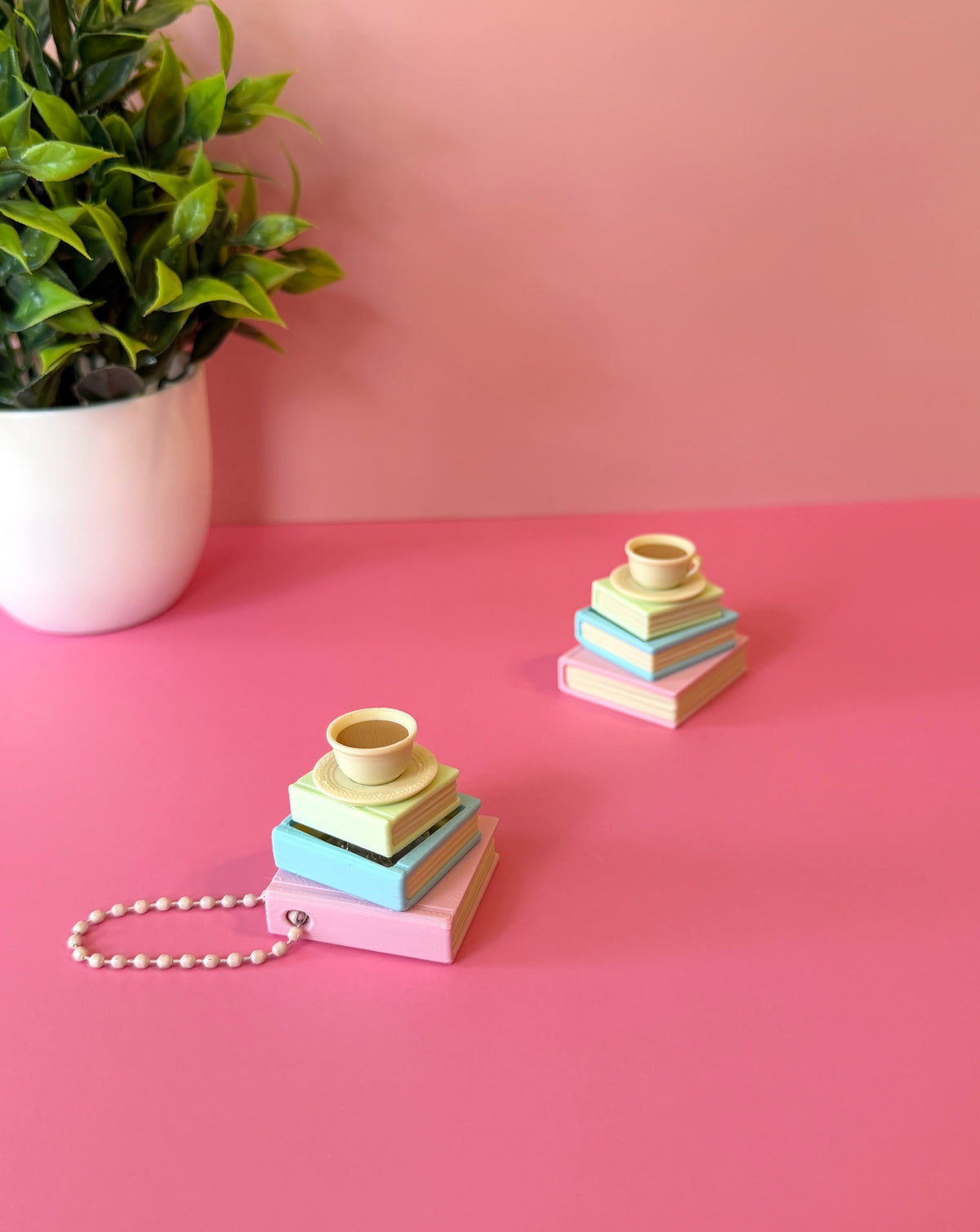 Pastel Book Stack Coffee | Keyboard Fidget | Click Fidget | 3D Printed Clicker