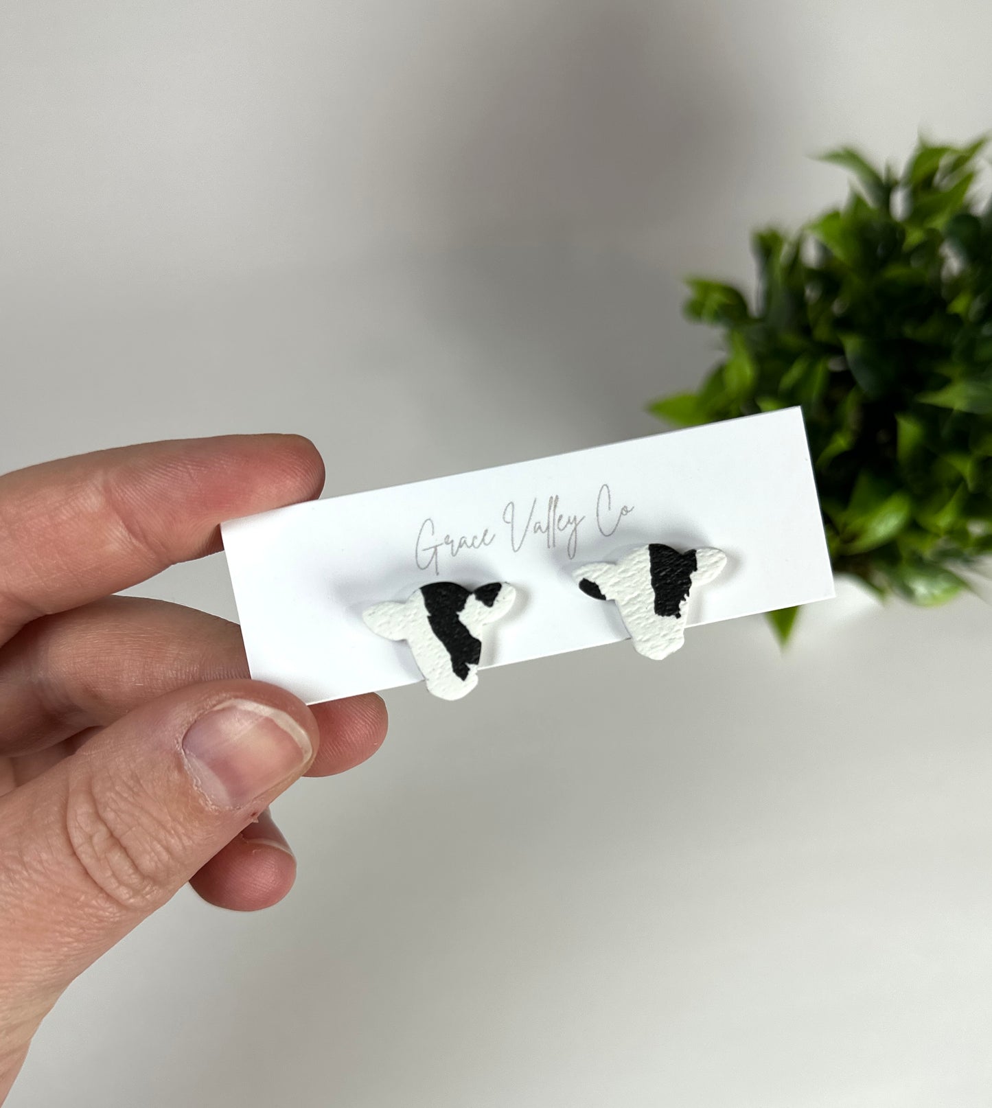 Cow | Clay Stud Earrings