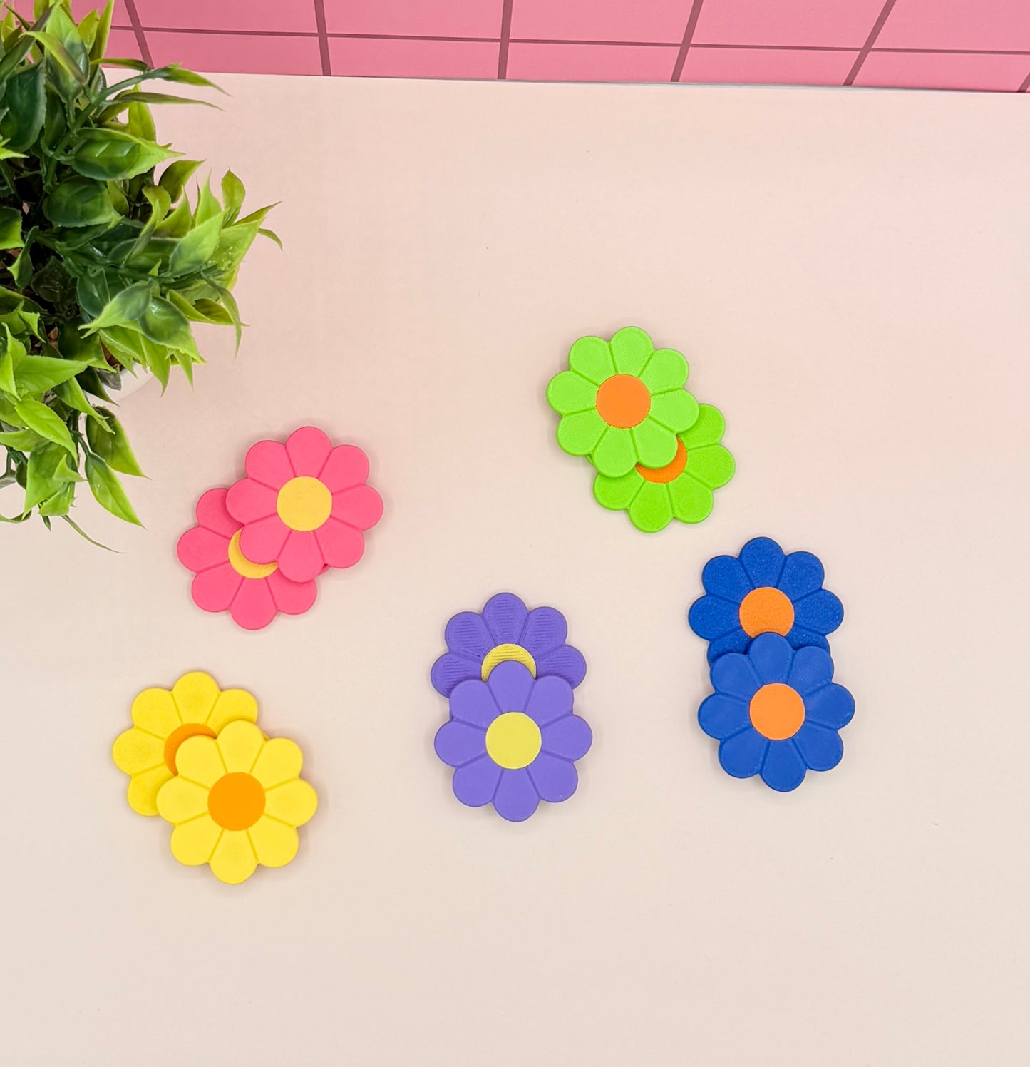 Retro Flower Magnetic Slider Fidgets