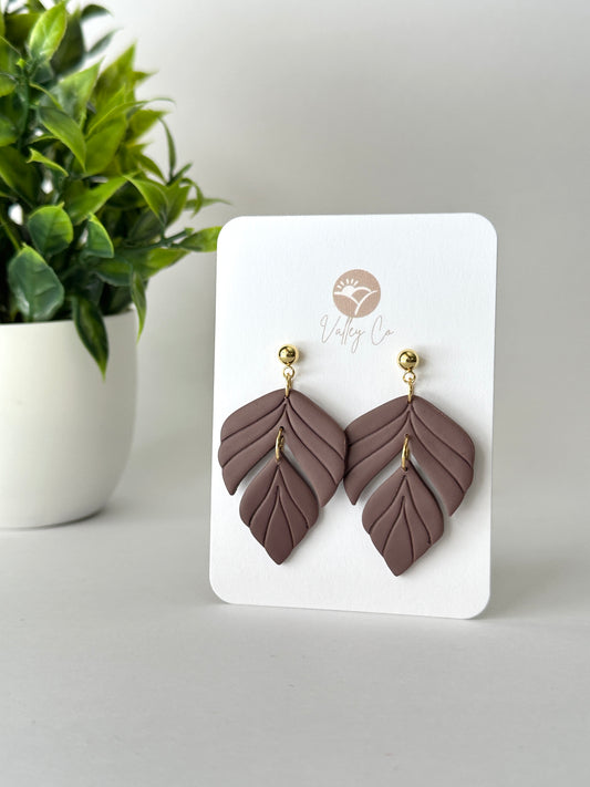 Flora | Mauve Purple Drop Earrings