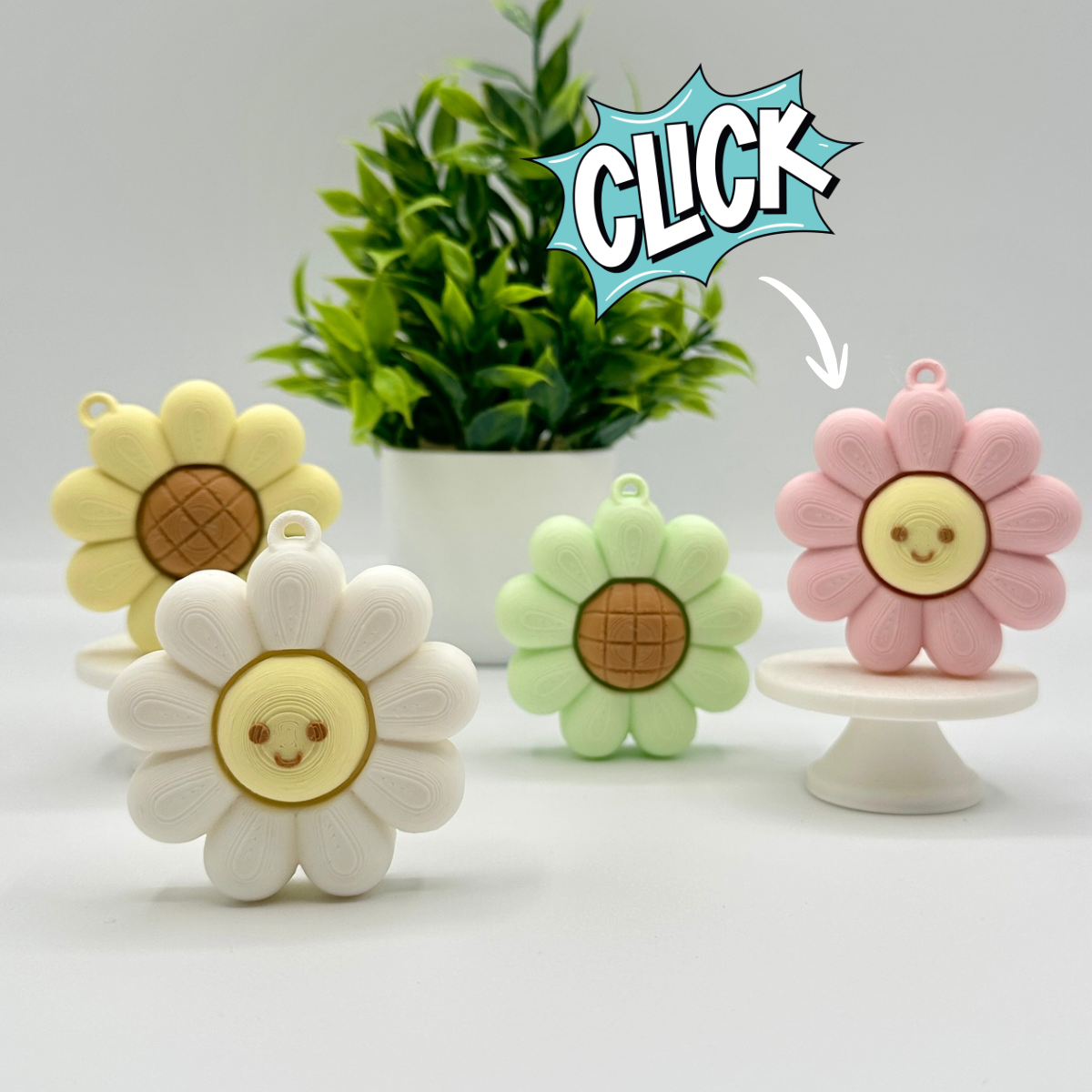 Happy Daisies Flower Fidget Clickers