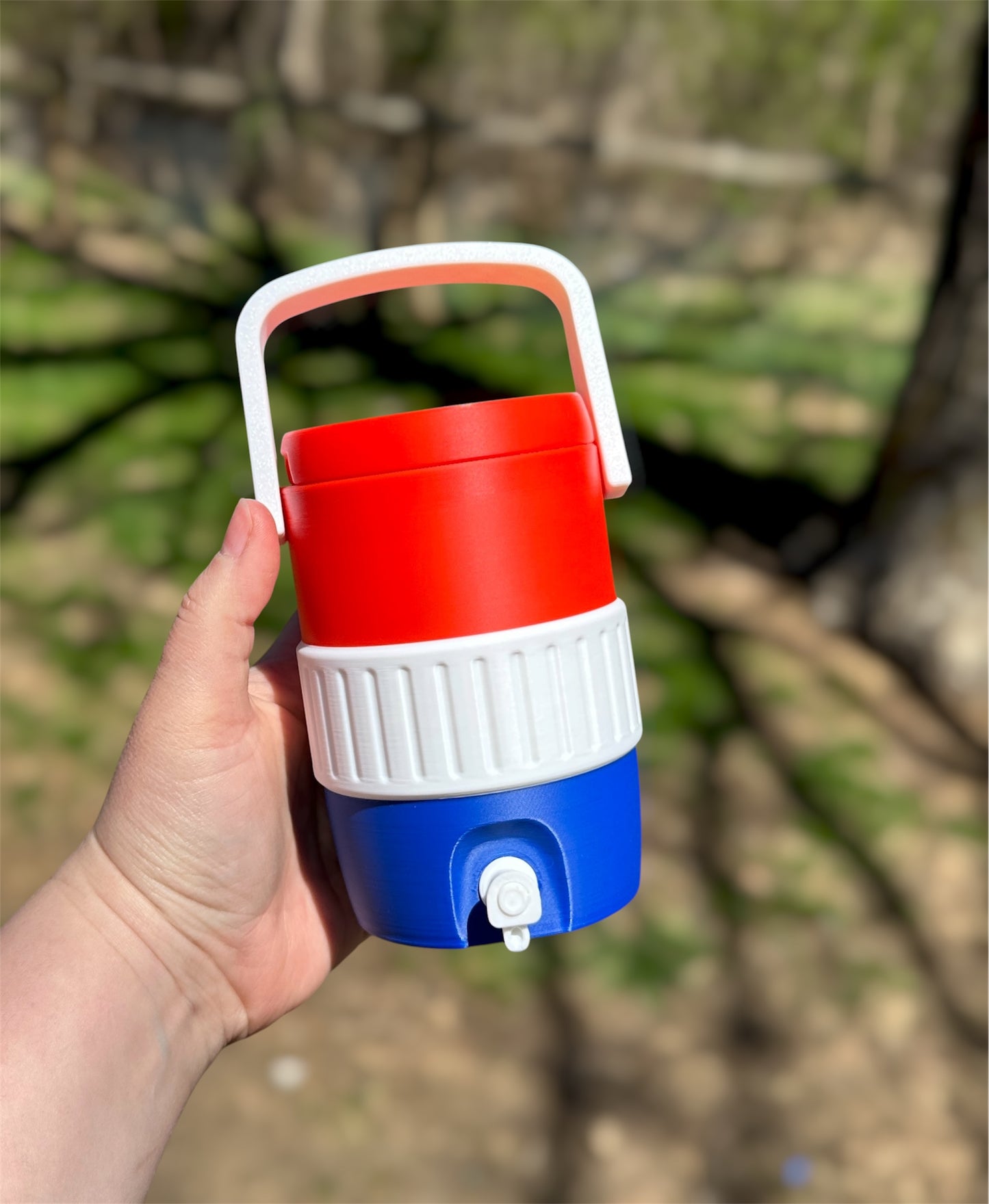Red, White & Blue Water Dispenser Can Holder