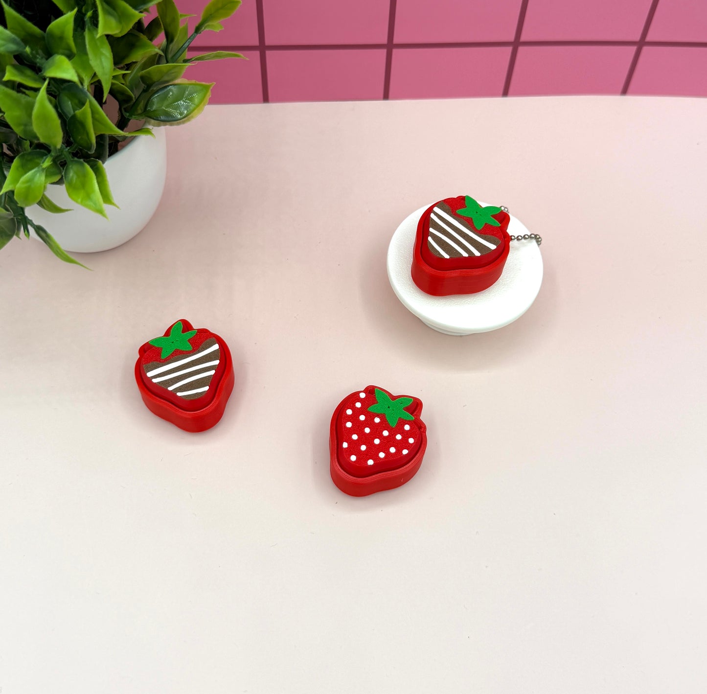 Strawberry Fruit Fidget Clicker Novelty Collectible