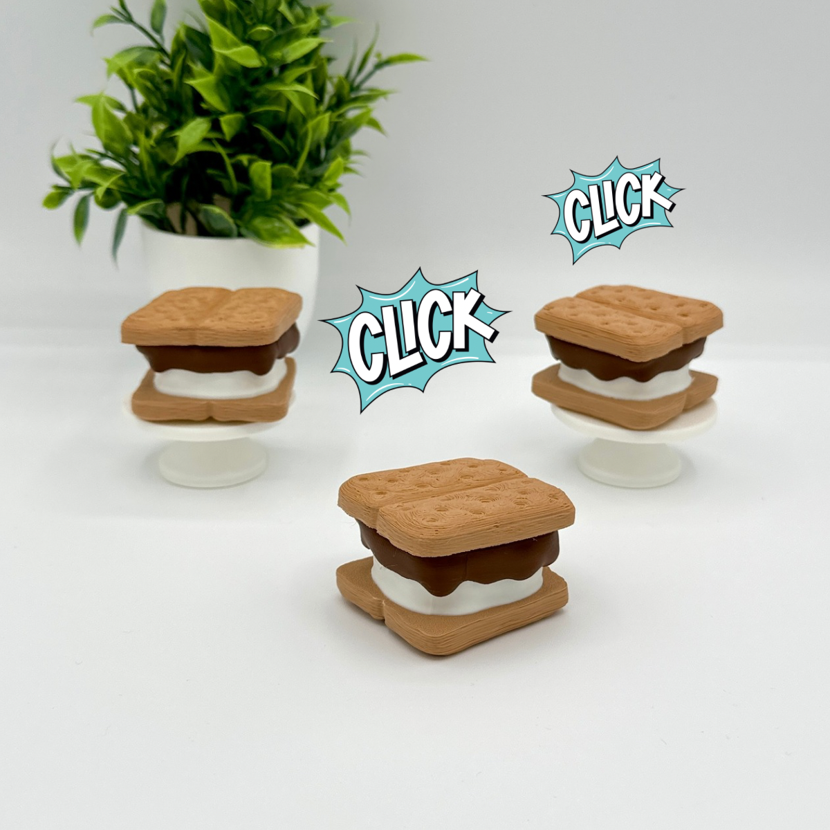 S’mores Fidget Clicker Novelty Collectible