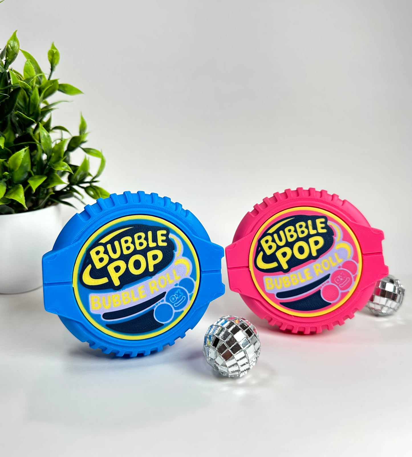 Bubble Gum Roll Fidget Clicker Keychain