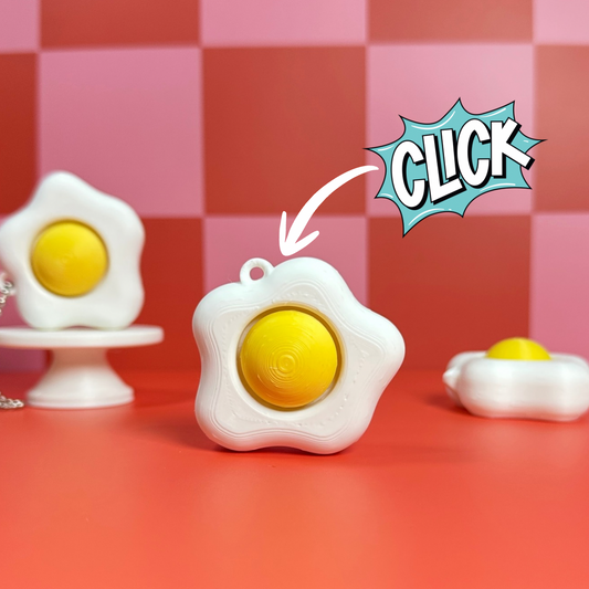Sunny Side Up Egg | Keyboard Fidget | Click Fidget | 3D Printed Clicker