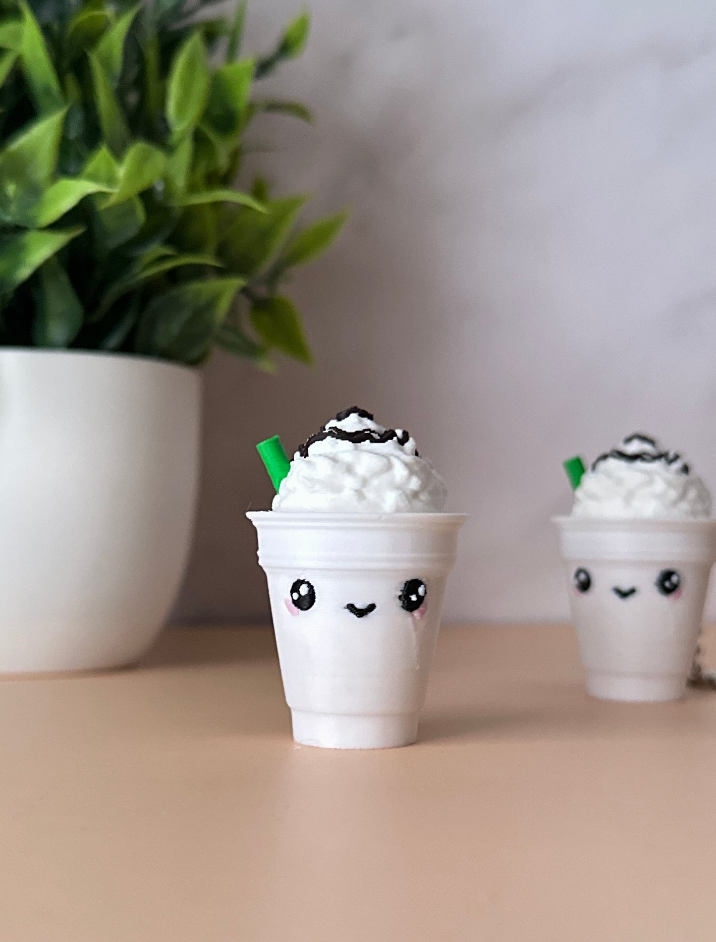 Frappe Coffee Clicker Keychain | Keyboard Fidget | Click Fidget | 3D Printed Clicker