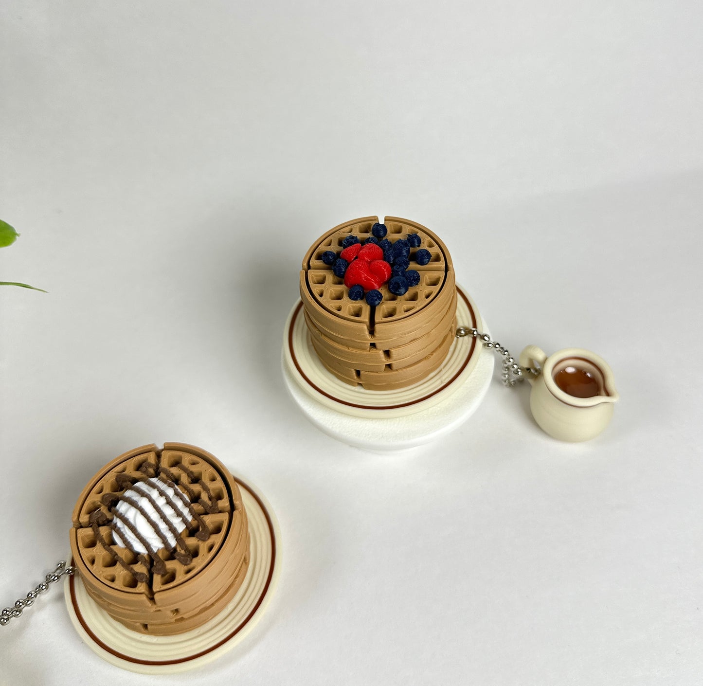 Waffle Stack Fidget Clicker Keychain