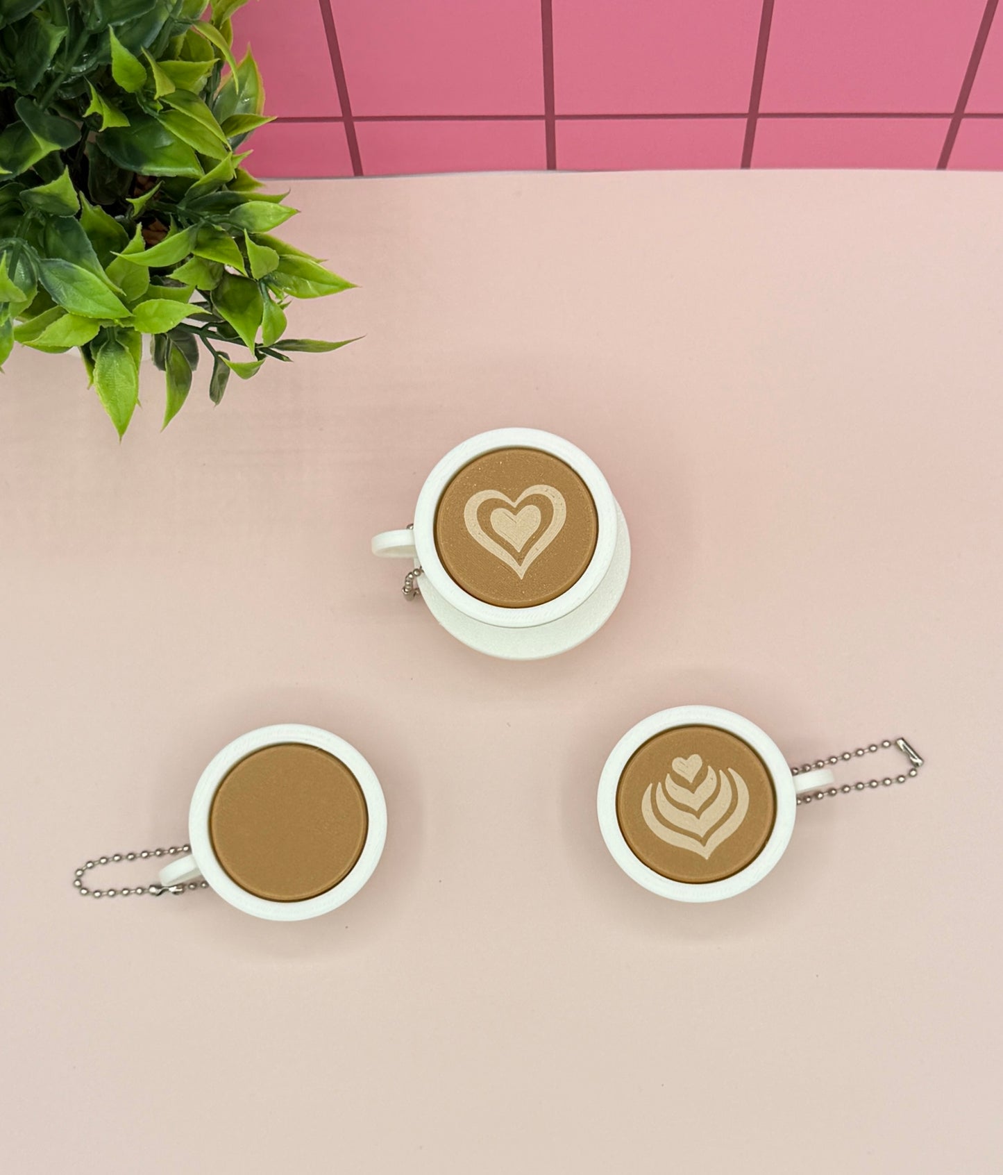 Latte Coffee Fidget Clicker Novelty Collectible