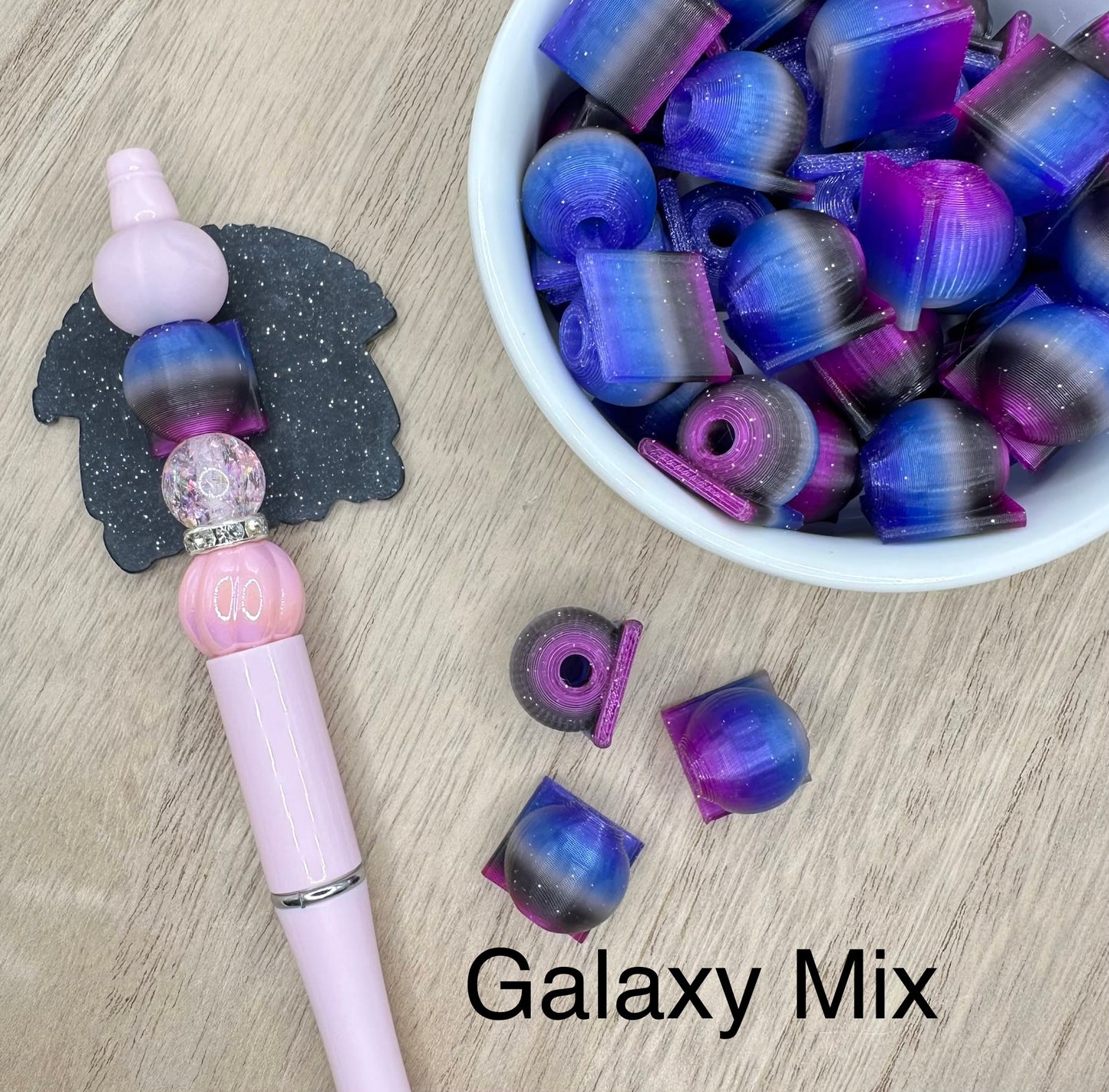 Beads for Acrylic Flatbacks 5 Pack | 3D Printed  | Customizable Pen Accessories | Silicone Bead Pen Add-Ons
