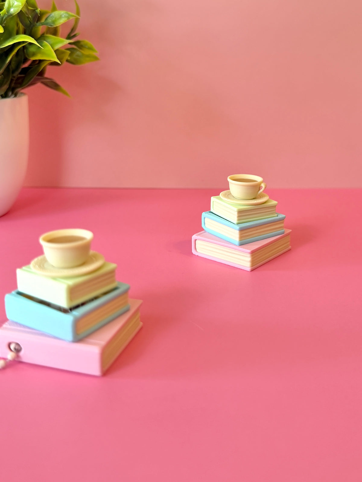 Pastel Book Stack Coffee | Keyboard Fidget | Click Fidget | 3D Printed Clicker