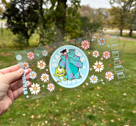 Monsters Ink Starbucks | DISCONTINUING | UV DTF Can Cup Wrap - Ready to Apply