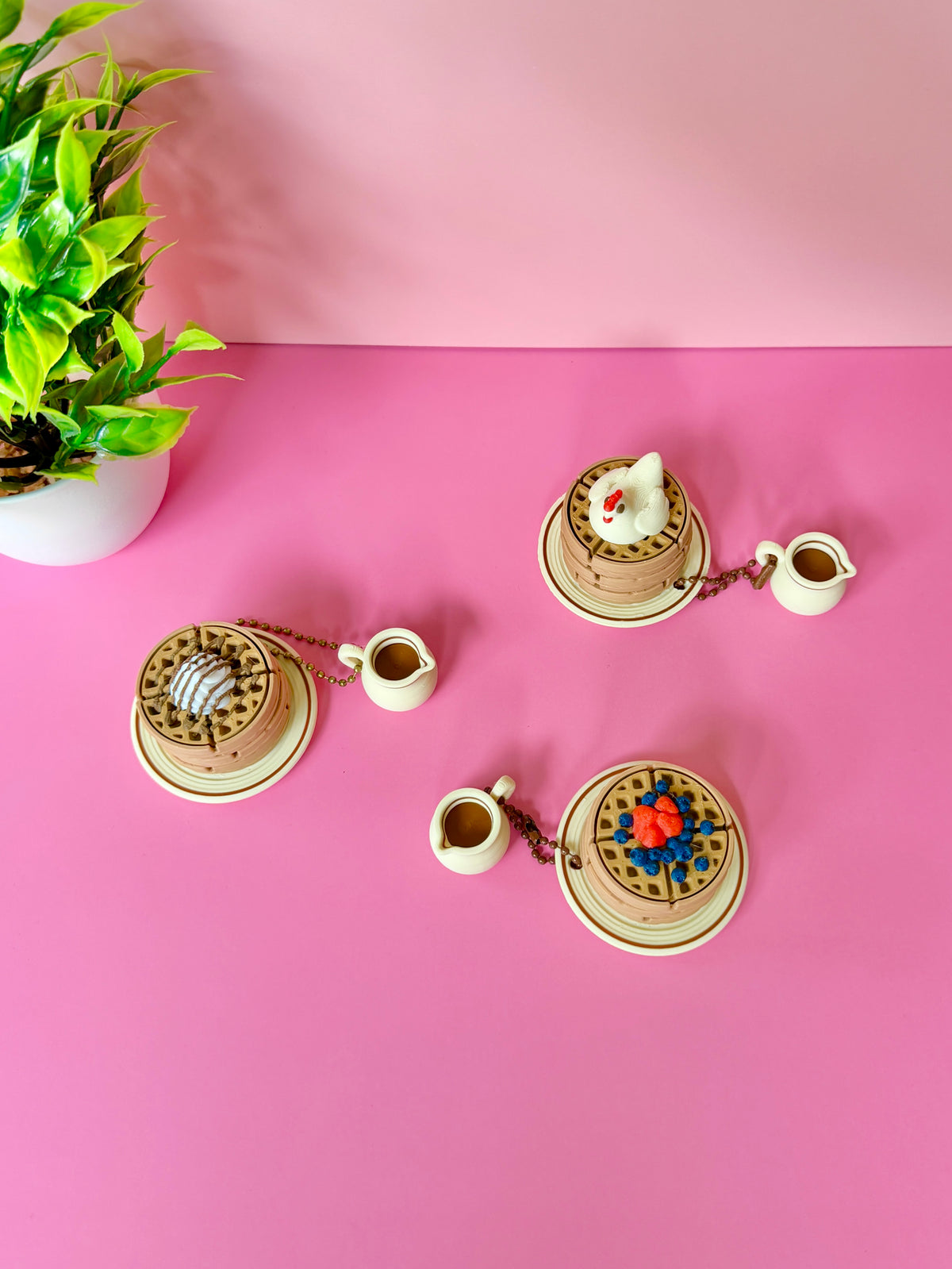 Waffle Stack Fidget Clicker Keychain