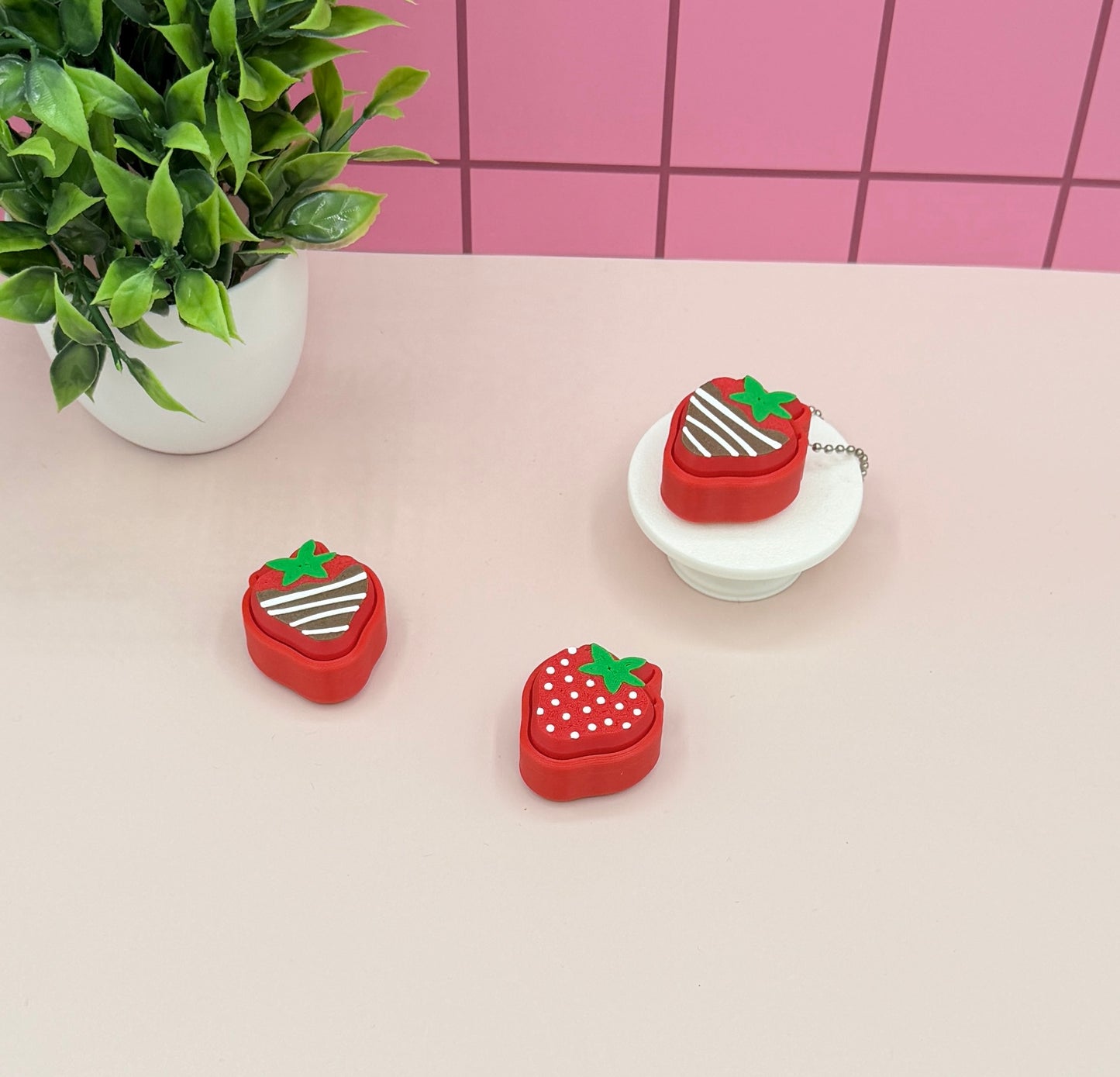 Strawberry Fruit Fidget Clicker Novelty Collectible