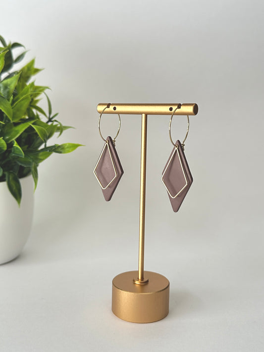 Caroline | Mauve Purple Drop Earrings