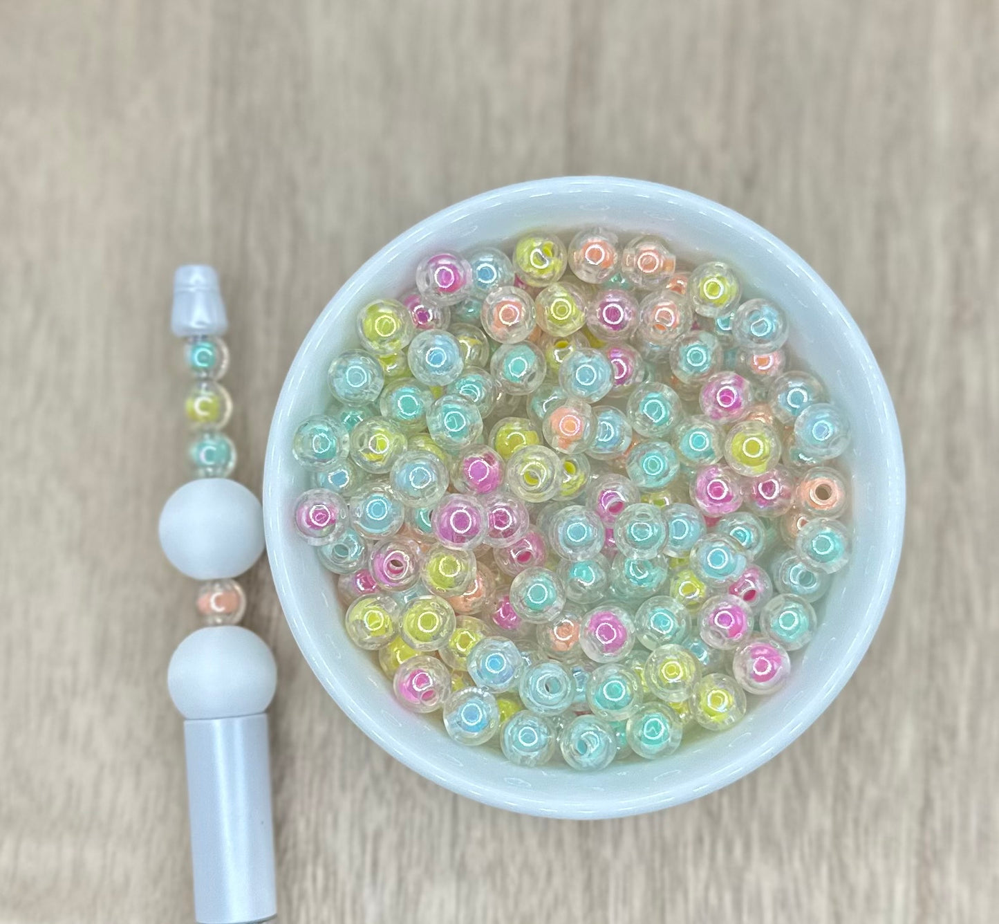 Bubble UV Acrylic 8mm | 20pcs Round Acrylic Beads