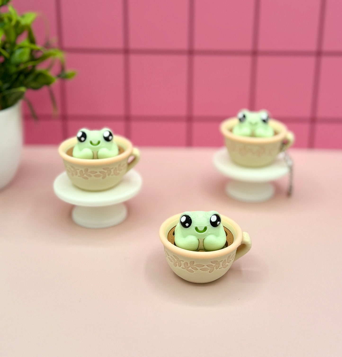 Francis Frog Tea Time | Keyboard Fidget | Click Fidget | 3D Printed Clicker