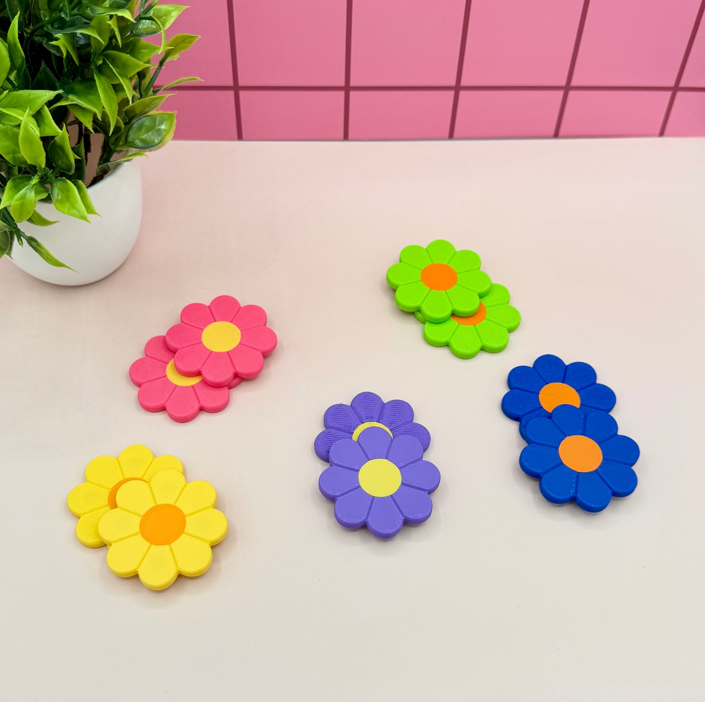 Retro Flower Magnetic Slider Fidgets