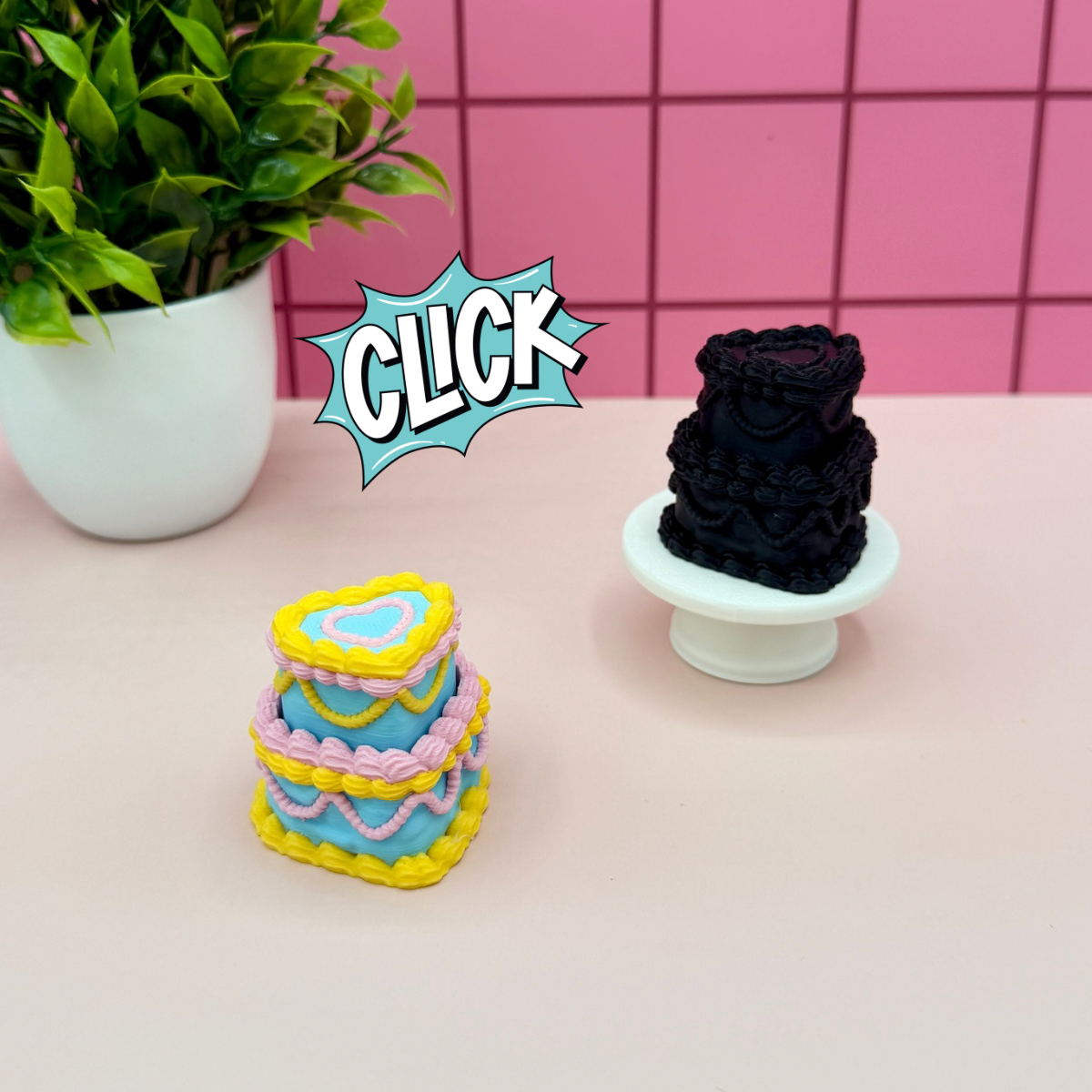 Cake Fidget Clicker Novelty Collectible