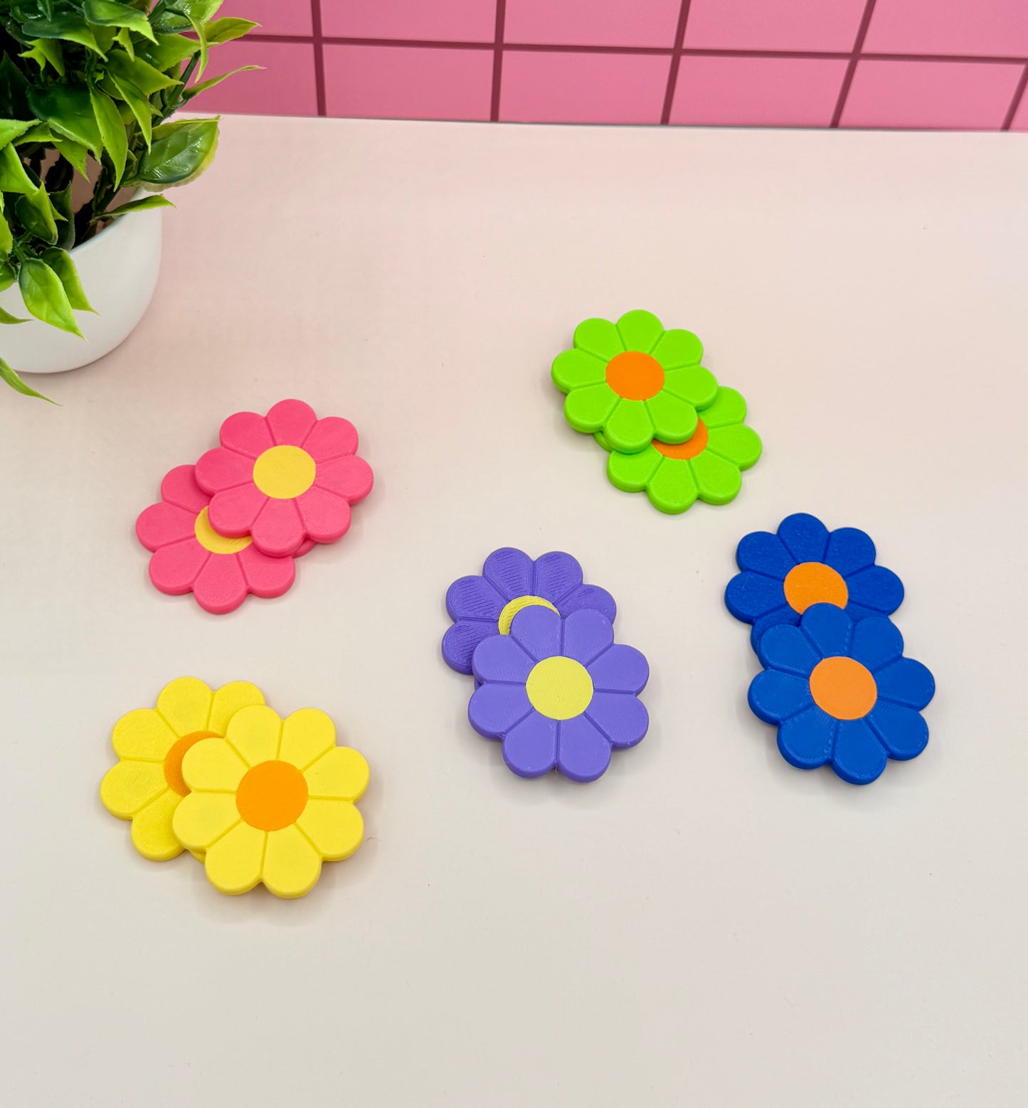 Retro Flower Magnetic Slider Fidgets