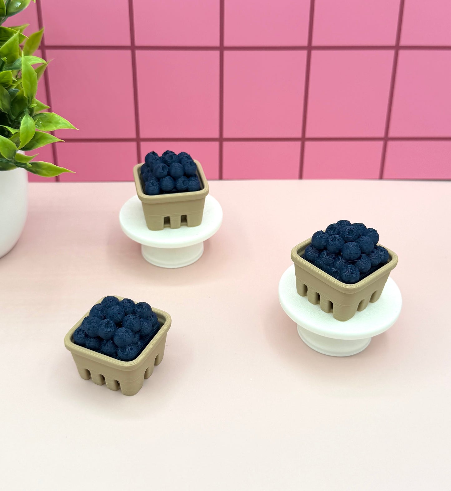 Blueberry Fruit Basket Fidget Clicker Novelty Collectible