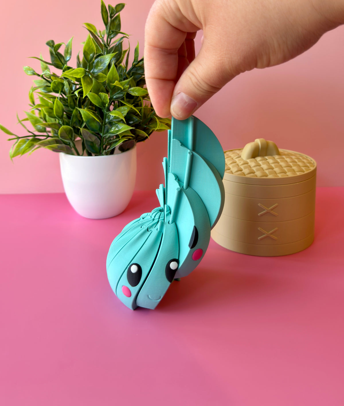 Teal Flexi Dumpling Fidget with Storage Case