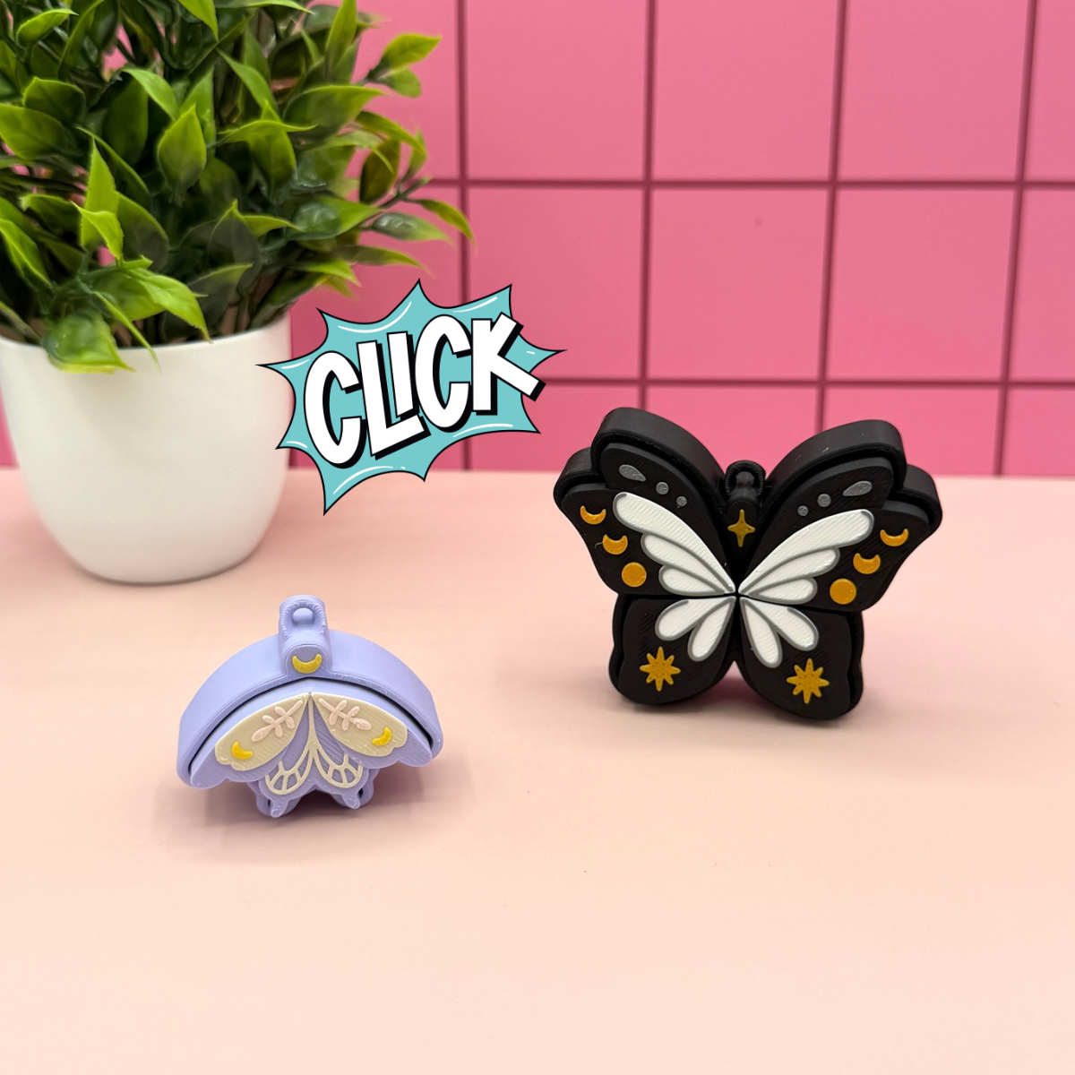 Moth Pixie Fidget Clicker Novelty Collectible