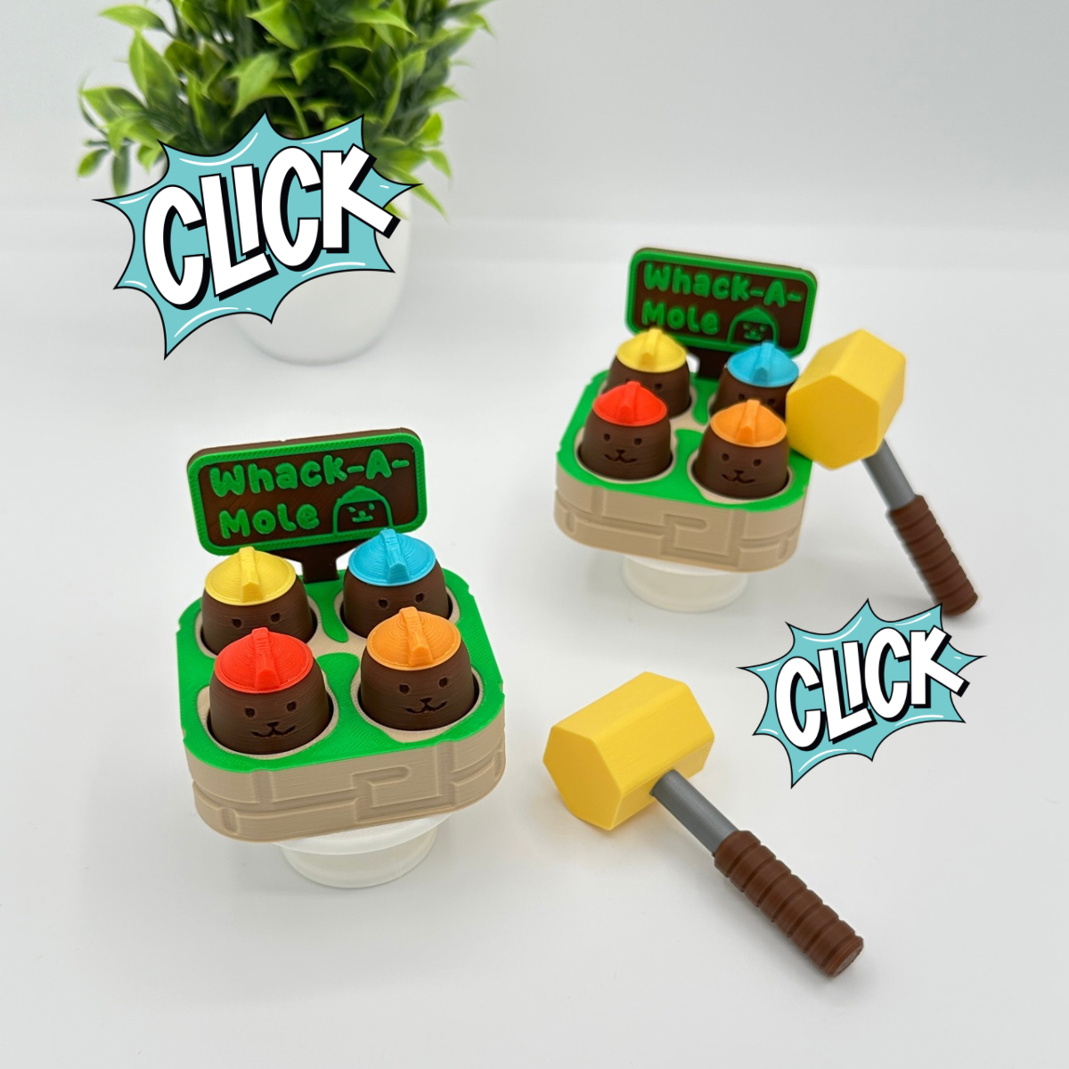 Whack A Mole Fidget Clicker Novelty Collectible