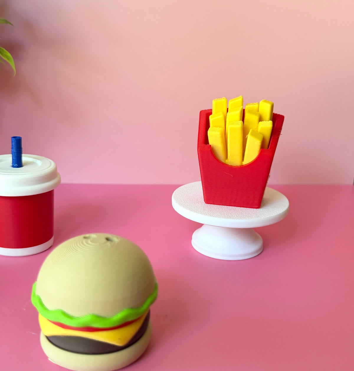 Fast Food Burger Fries Hotdog Drink Fidget Clicker Novelty Collectible