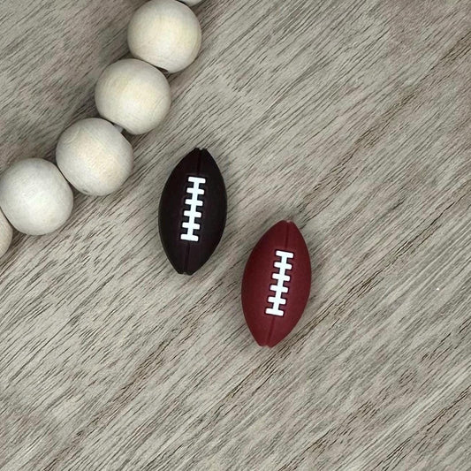 Football 3D Silicone Focal Beads