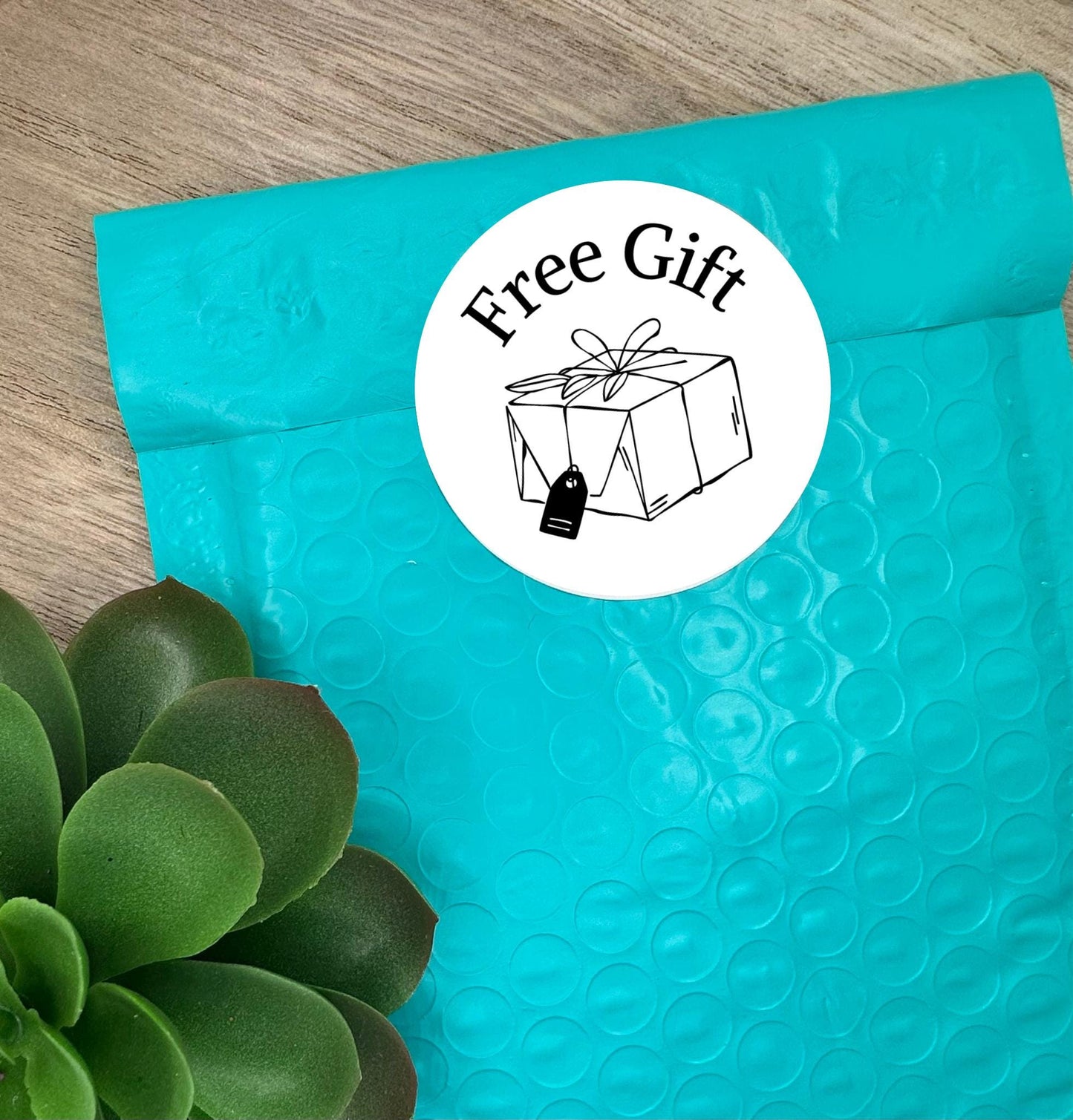 Free Gift, Round 2in Business Packing Stickers