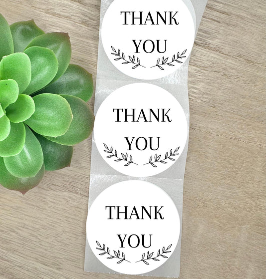 Thank You, Round 2in Business Packing Stickers