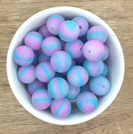 Violet Skies Round Silicone Beads