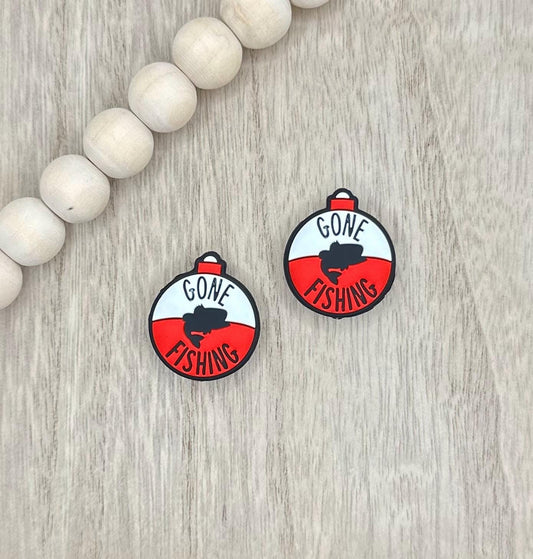 Gone Fishing Bobber Silicone Focal Beads
