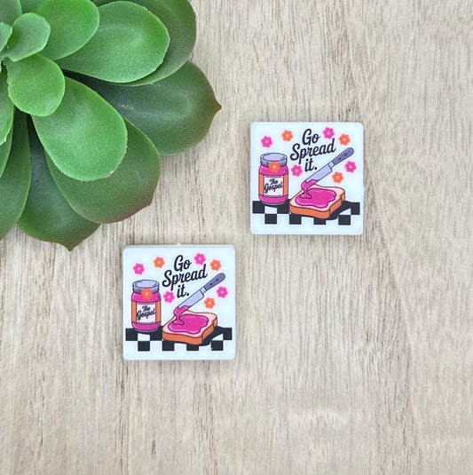 The Gospel Go Spread It - SVB creation - Soft PVC Focal Beads **discontinuing**